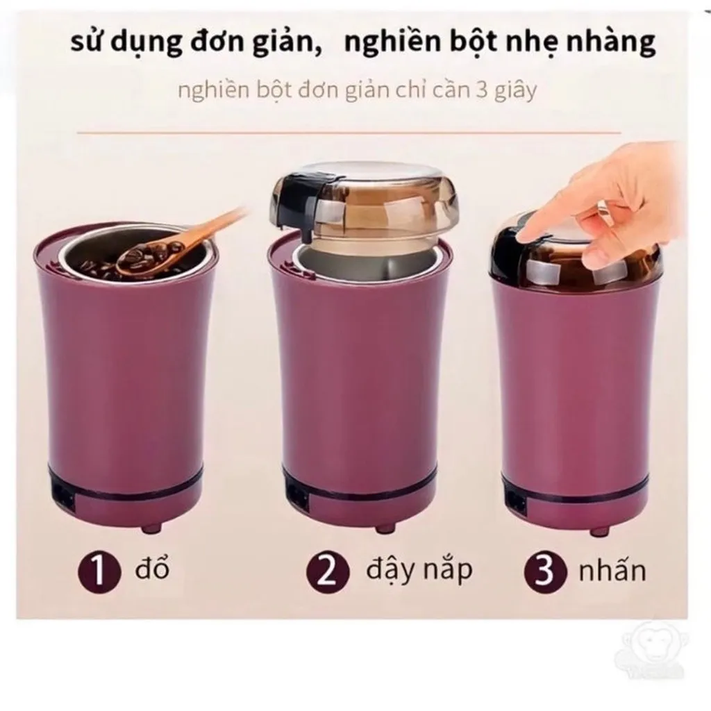 Alternative view of Máy Xay Hạt Đa Năng Siêu Nhanh Siêu Mịn ( Xay Cà Phê, Ngũ Cốc, Gia Vị ) - Nhà Quân Store