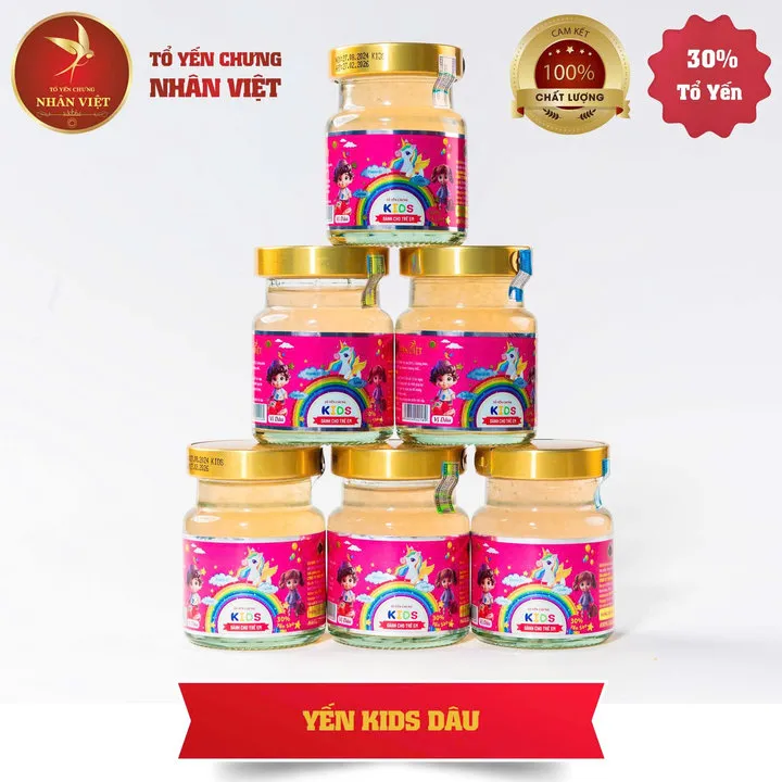 Alternative view of Yến Sào 30% Yến Chưng Sẵn Vị Dâu Tây Cho Bé Nhân Việt Kids - Nhân Việt