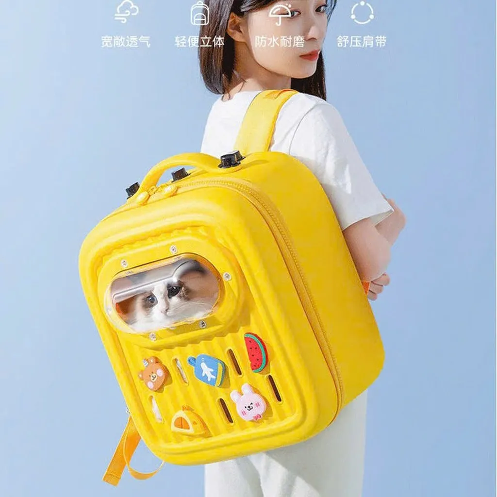 Ba Lô Phi Hành Da Dễ Thương Dành Cho Thú Cưng Chó Mèo