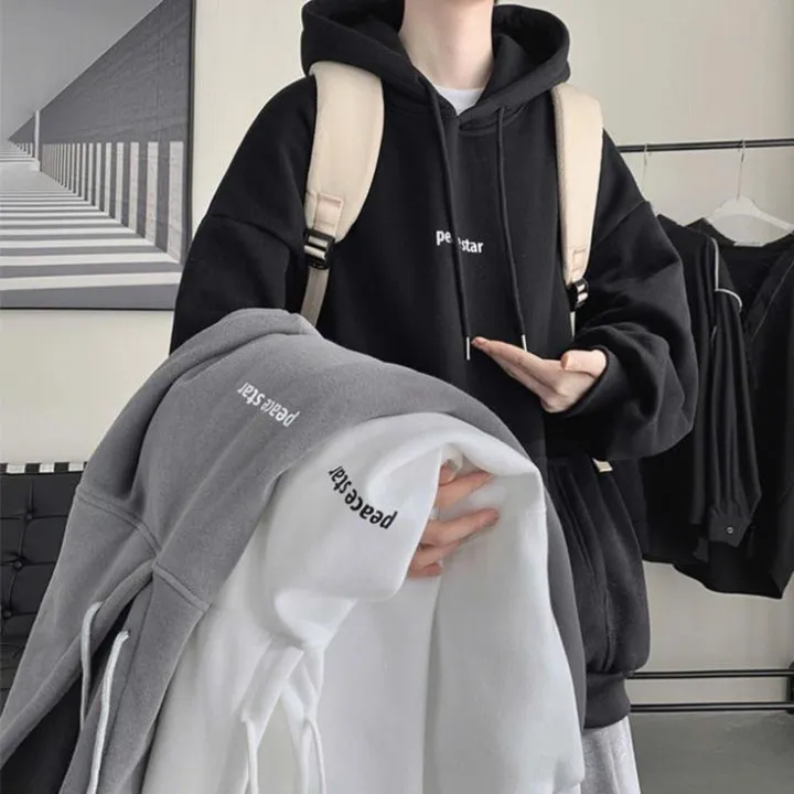 Áo Hoodie Nỉ In Chữ Cực Chất Mũ 2 Lớp Peace Star