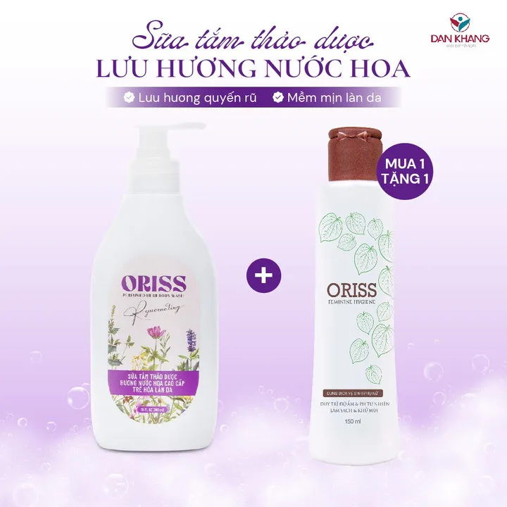 Sữa Tắm Thảo Dược Oriss Hương Nước Hoa Cao Cấp Dưỡng Da Ẩm Mịn 3ooml