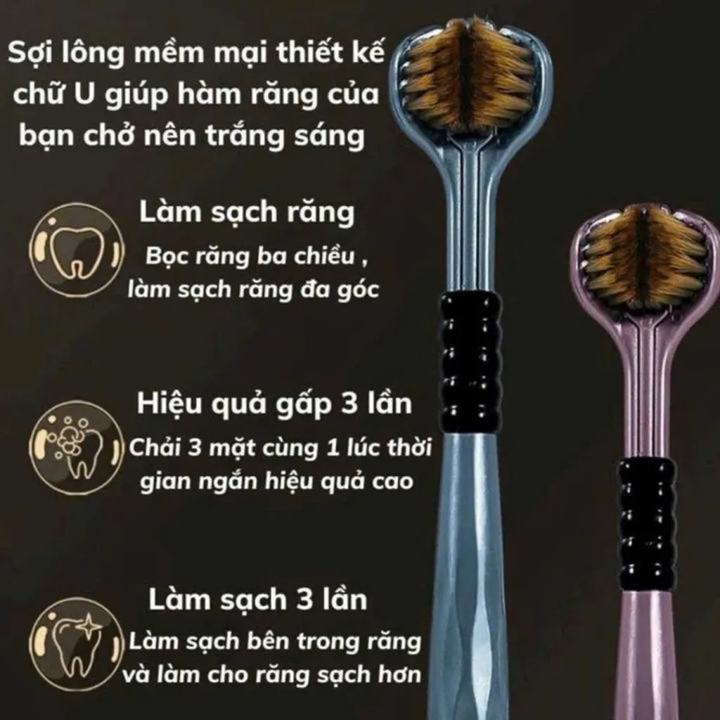 Alternative view of Hộp 4 Bàn Chải Đánh Răng 3 Mặt Lông Mềm, Chăm Sóc Răng Miệng - Nhà Quân Store