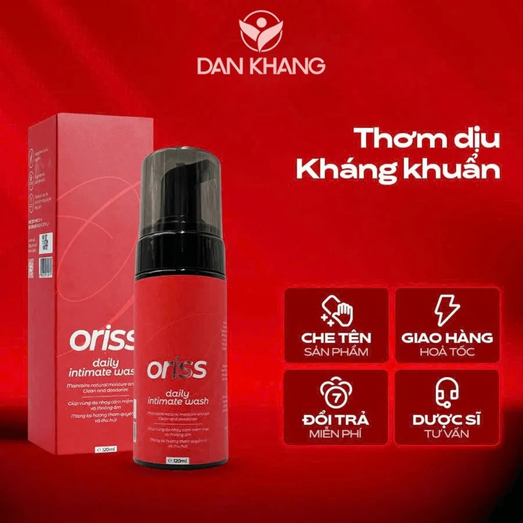 Alternative view of Bọt Vệ Sinh Nữ Oriss Daily Intimate Wash Chiết Xuất Trầu Không Và Lô Hội 120ml
