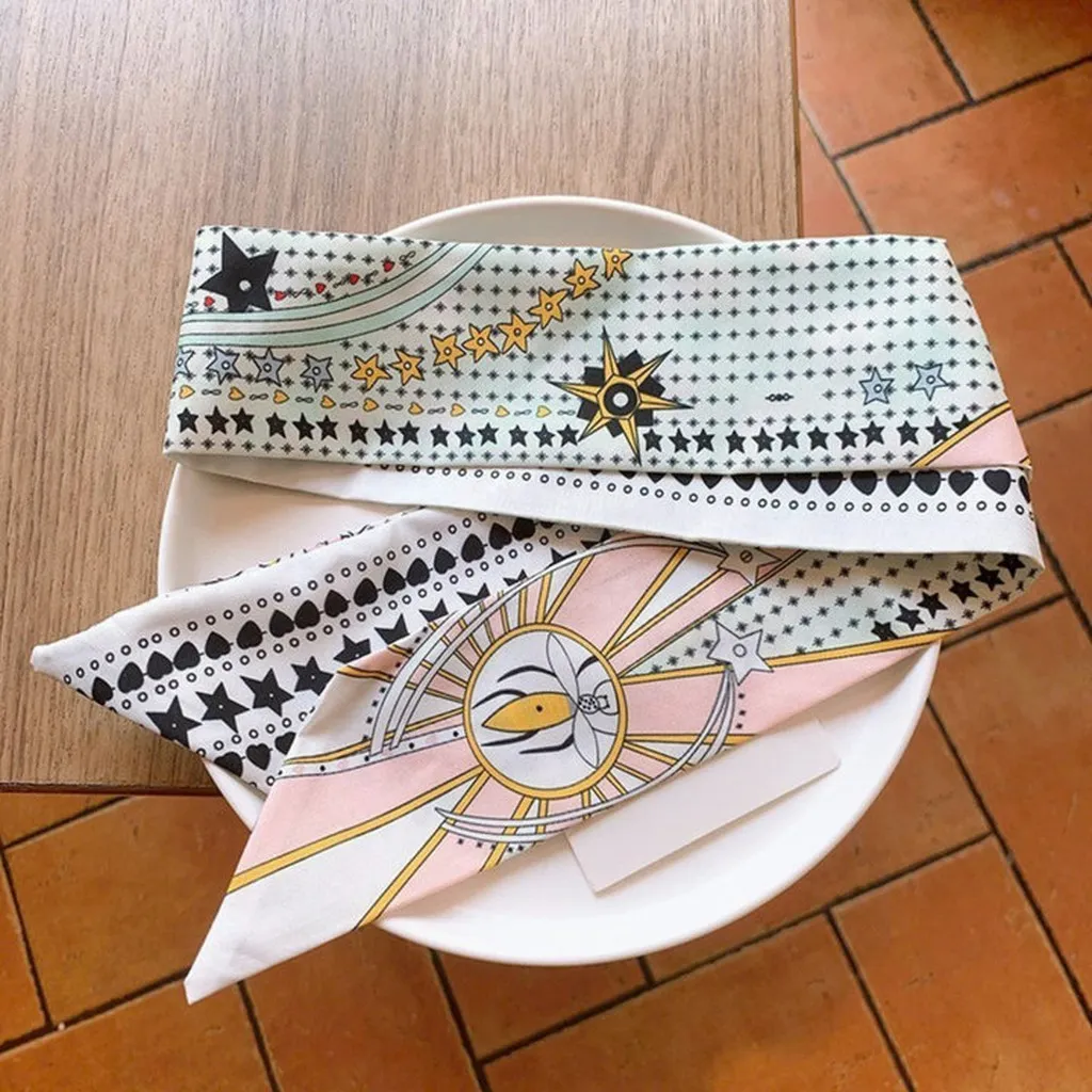Alternative view of Khăn Quàng Cổ Bản Nhỏ Turban, Buộc Tóc, Thắt Nơ Túi Thời Trang Hàn Quốc - Dâu Shop