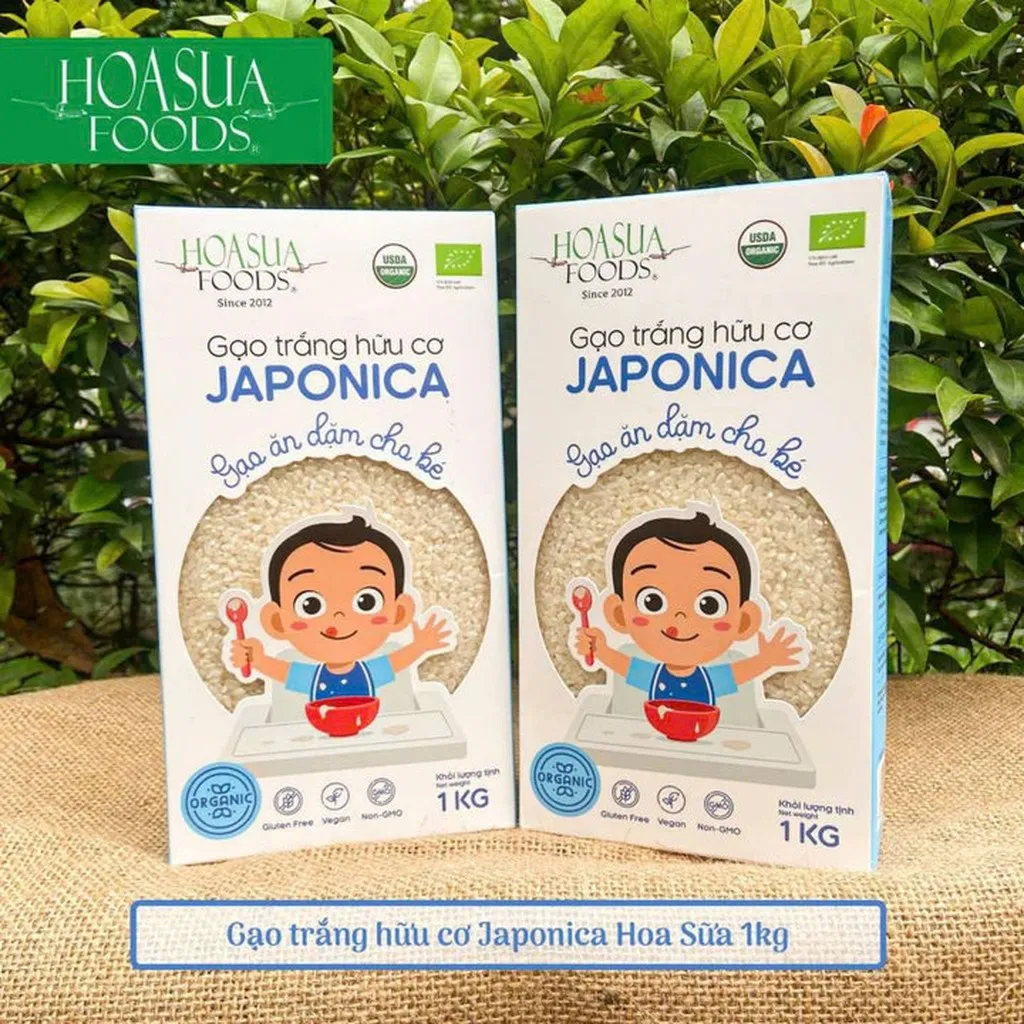 Gạo Trắng Hữu Cơ Japonica Hoa Sữa, Gạo Ăn Dặm Cho Bé Túi 1kg L014 - Lady's Passion