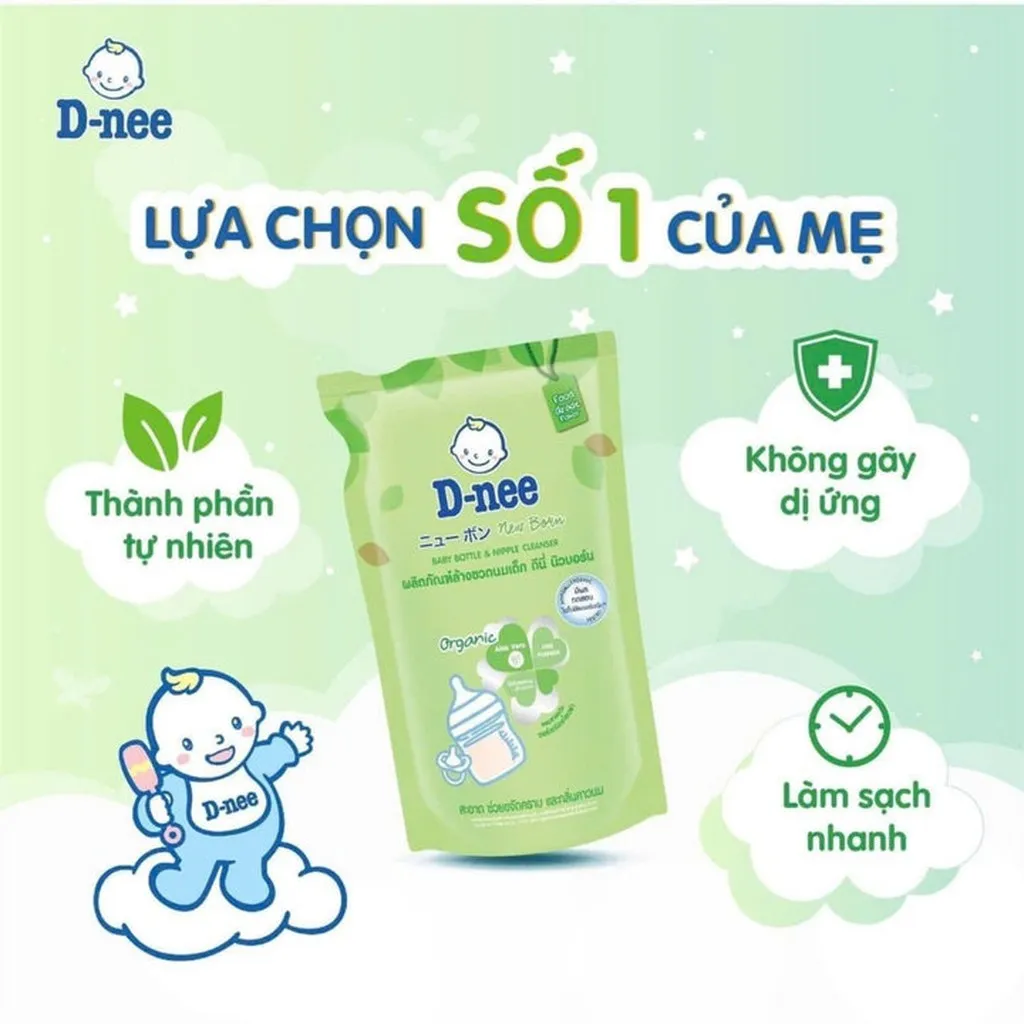 Alternative view of Nước Rửa Bình Sữa Dnee Organic Thái Lan 620ml L021 - Lady's Passion