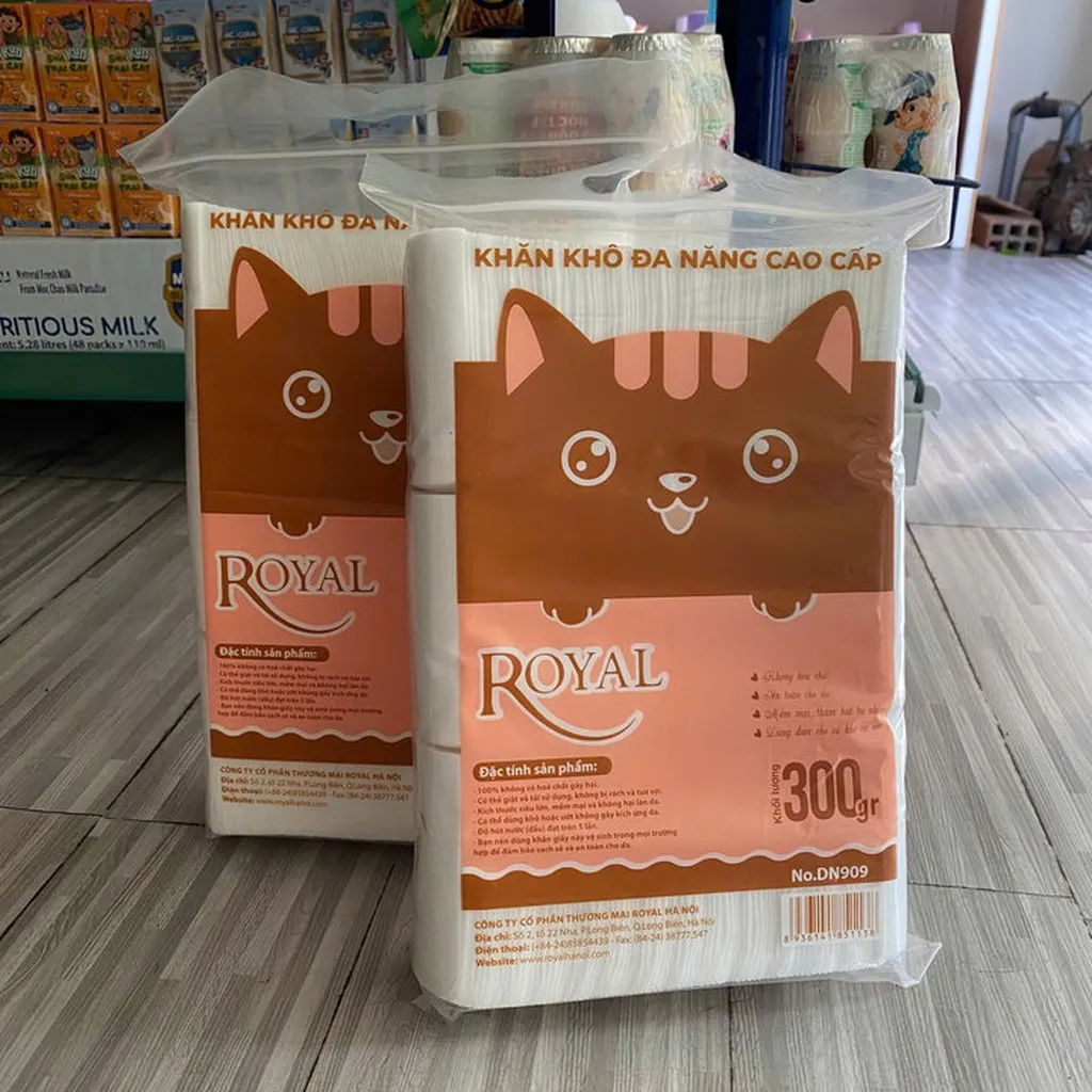Khăn Vải Khô Đa Năng Cao Cấp Royal Không Mùi, Thấm Hút Tốt Túi Lớn 300g L022 - Lady's Passion