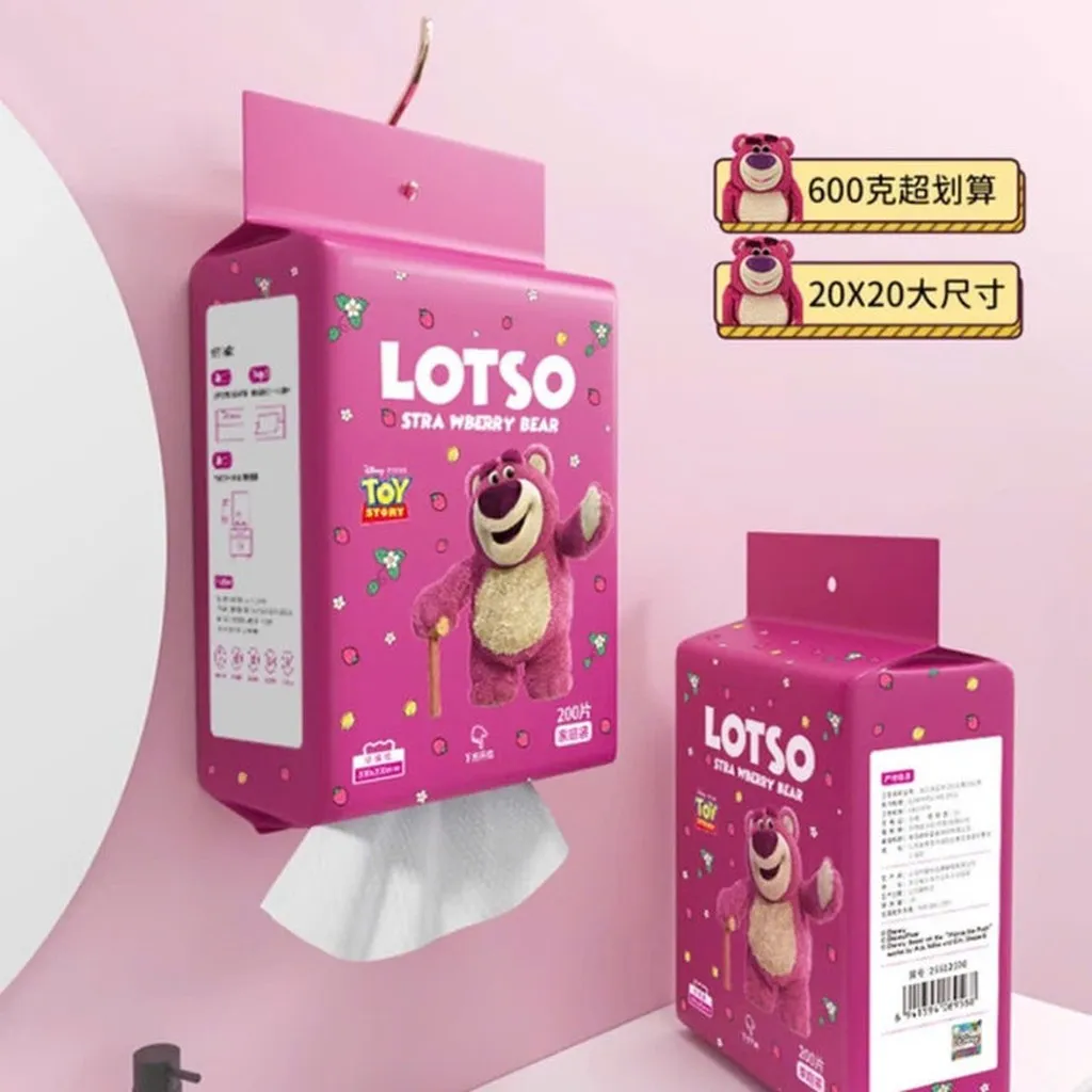 Bịch Khăn Giấy Khô Gấu Dâu Lotso 200 Tờ Dạng Rút Mềm Mại Sử Dụng Đa Năng Tiện Lợi L024 - Lady's Passion