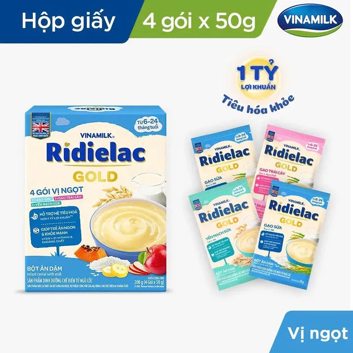 Bột Ăn Dặm Ridielac Gold Cho Bé Từ 6-24 Tháng Hộp 4 Gói Vị Ngọt L028 - Lady's Passion