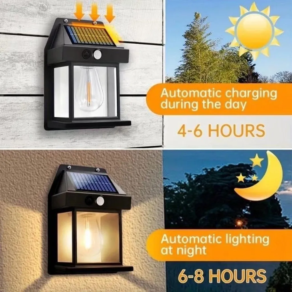 Đèn Năng Lượng Mặt Trời Cảm Biến 3 Chế Độ Sáng, Không Tốn Điện - Nhà Quân Store
