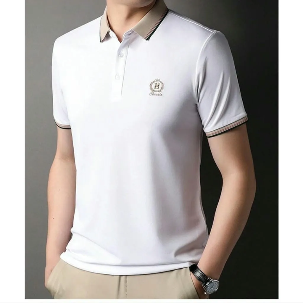 Alternative view of Áo Thun Polo Cổ Bẻ Thêu Logo Bông Lúa H Vải Thun Cotton Co Giãn 4 Chiều Cực Sang Trọng - Lê Phương Boutique