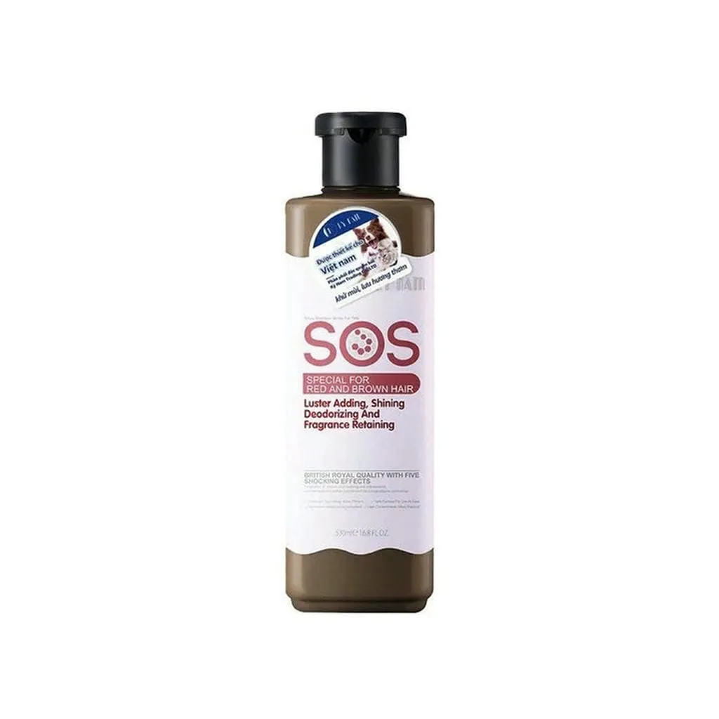 Sữa Tắm Sos Dành Riêng Cho Động Vật Có Lông Màu Nâu Và Đỏ 530ml Cho Thú Cưng Chó Mèo