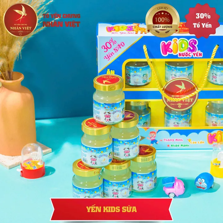 Alternative view of Lốc 6 Hũ Yến Sào Chưng Sữa Non Cho Bé Nhân Việt Kids 30% Yến Hũ 70ml