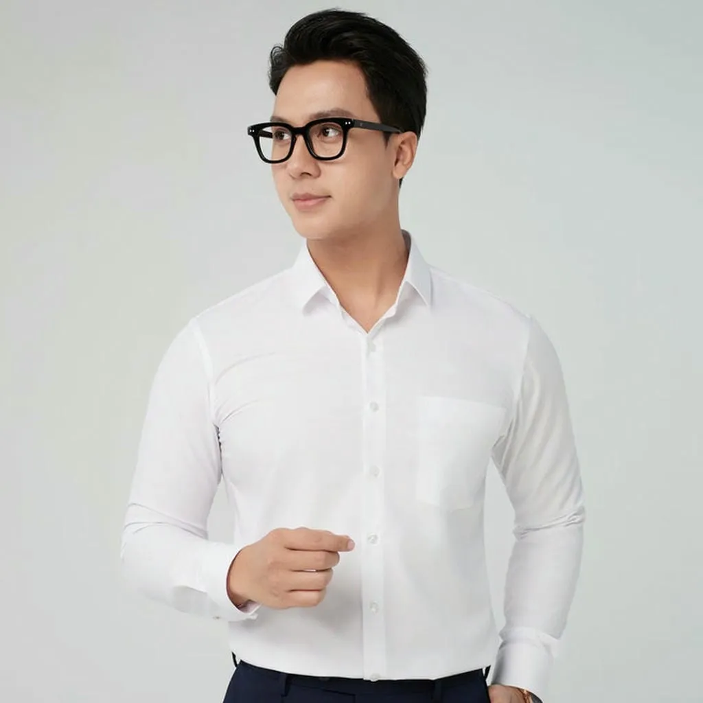 Áo Sơ Mi Trắng Nam Công Sở Dài Tay Merriman Mã Thmol491