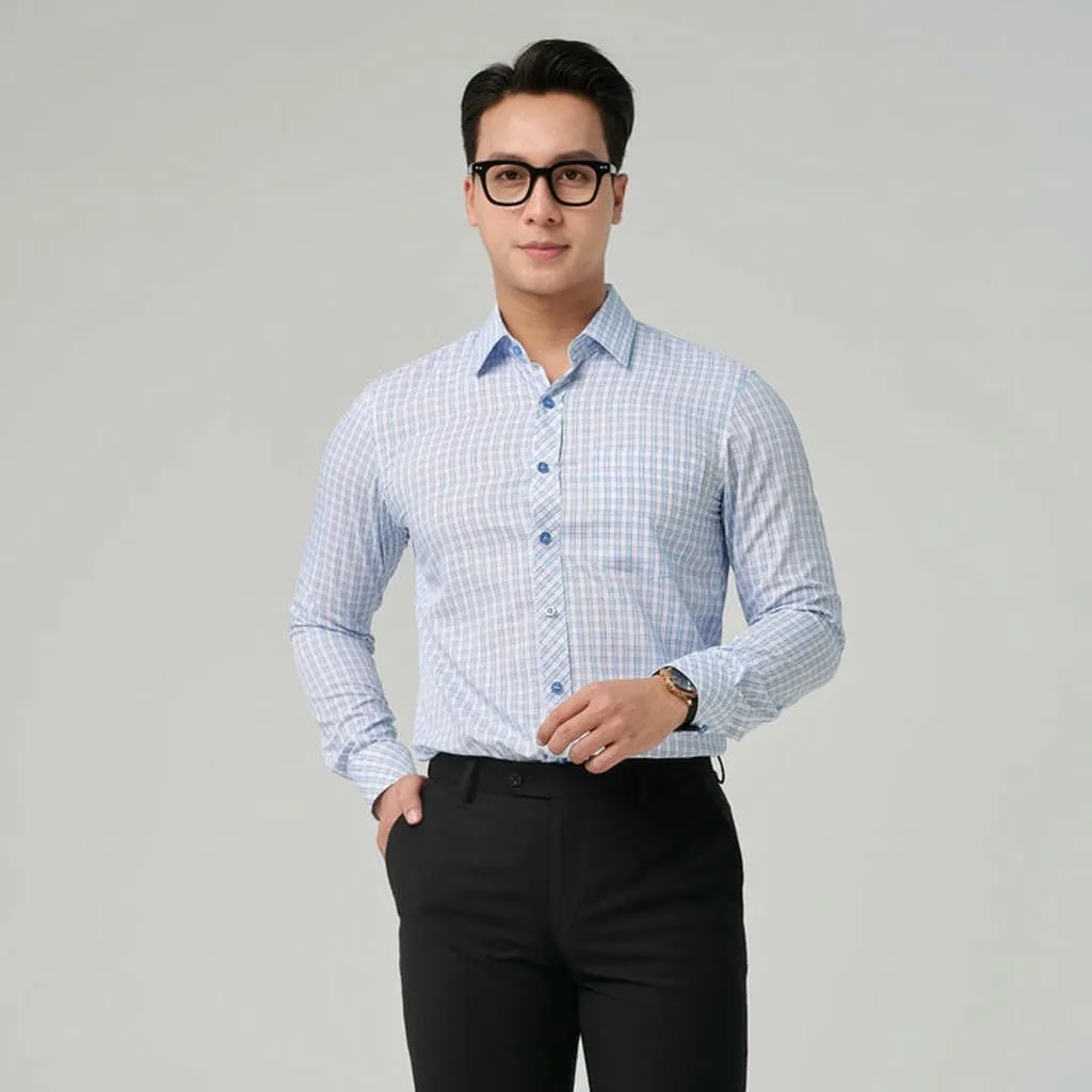 Áo Sơ Mi Nam Caro Tay Dài Merriman Mã Thmol482 Chất Liệu Bamboo