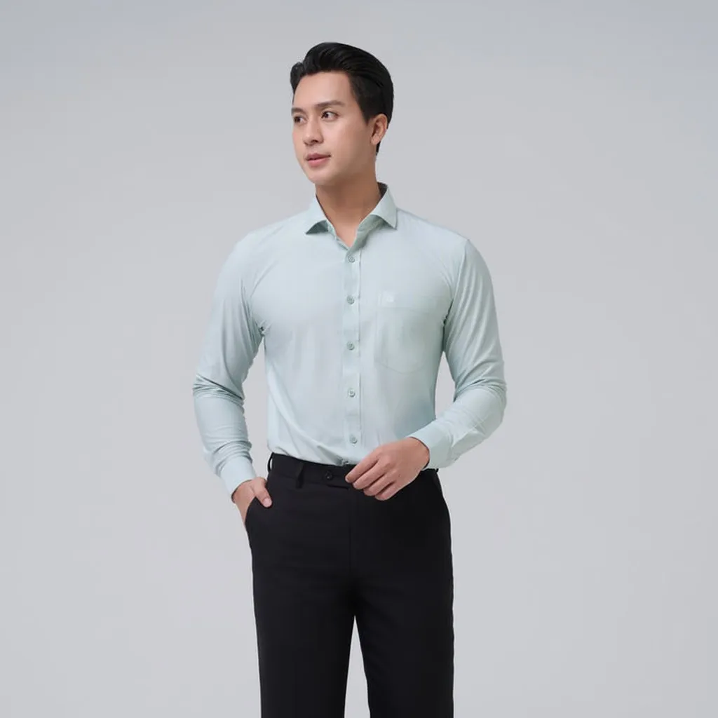 Áo Sơ Mi Công Sở Nam Cao Cấp Tay Dài Merriman Mã Thmol473 Màu Green