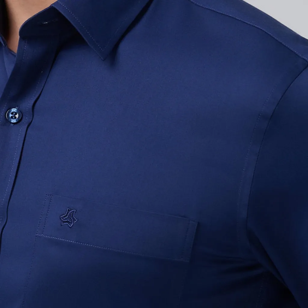 Alternative view of Áo Sơ Mi Nam Tay Dài Merriman Mã Thmol475 Chất Liệu Bamboo Màu Xanh Navy