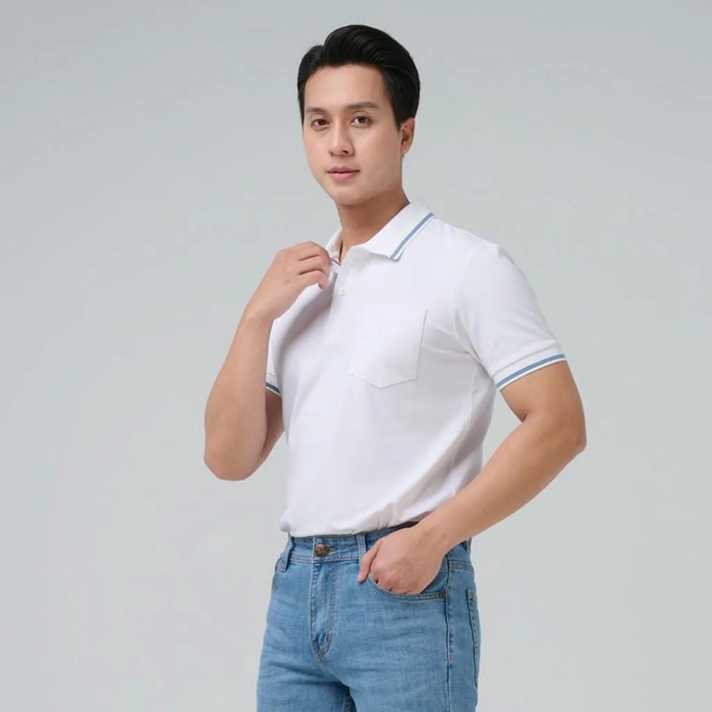 Áo Polo Nam Màu Trắng Cao Cấp Merriman Mã Thmts057