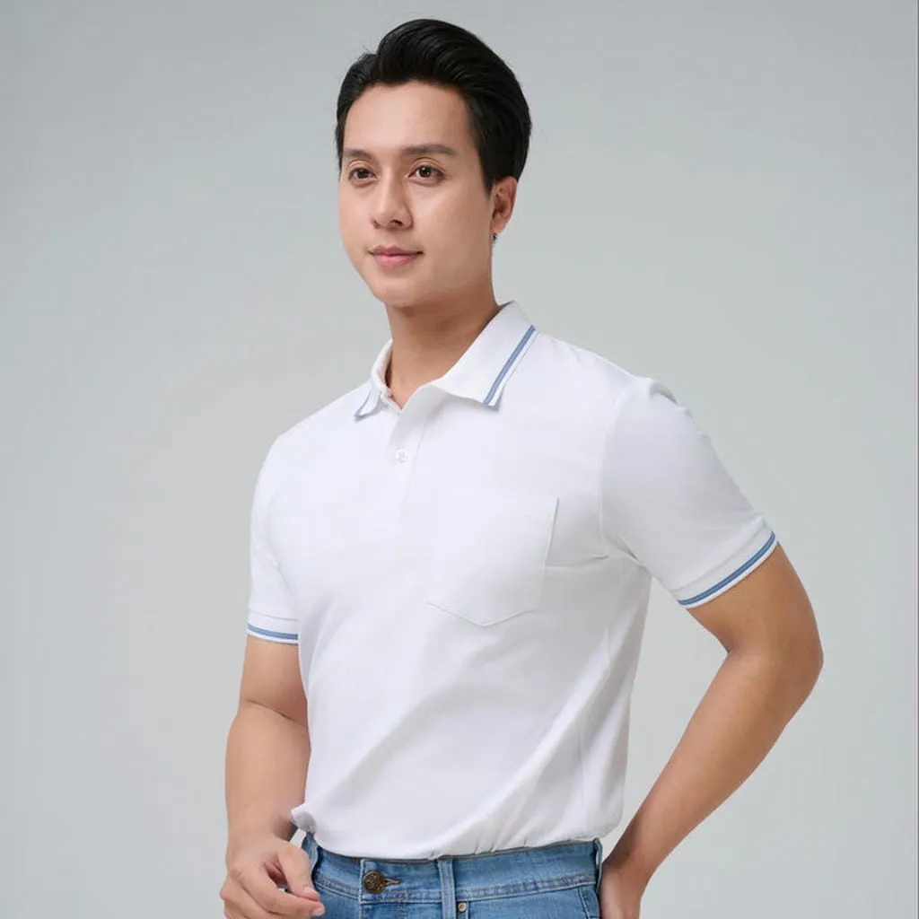 Alternative view of Áo Polo Nam Màu Trắng Cao Cấp Merriman Mã Thmts057