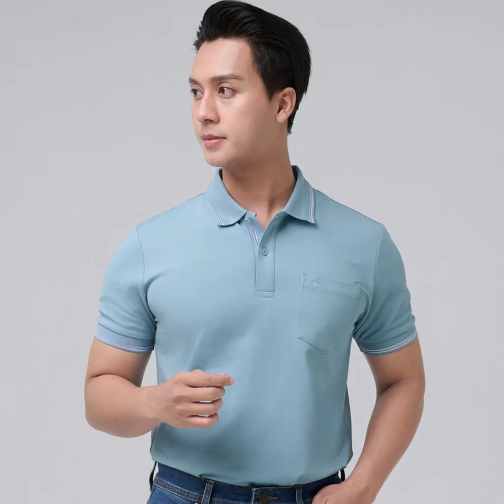 Alternative view of Áo Polo Nam Cao Cấp Merriman Mã Thmts057 Màu N.blue