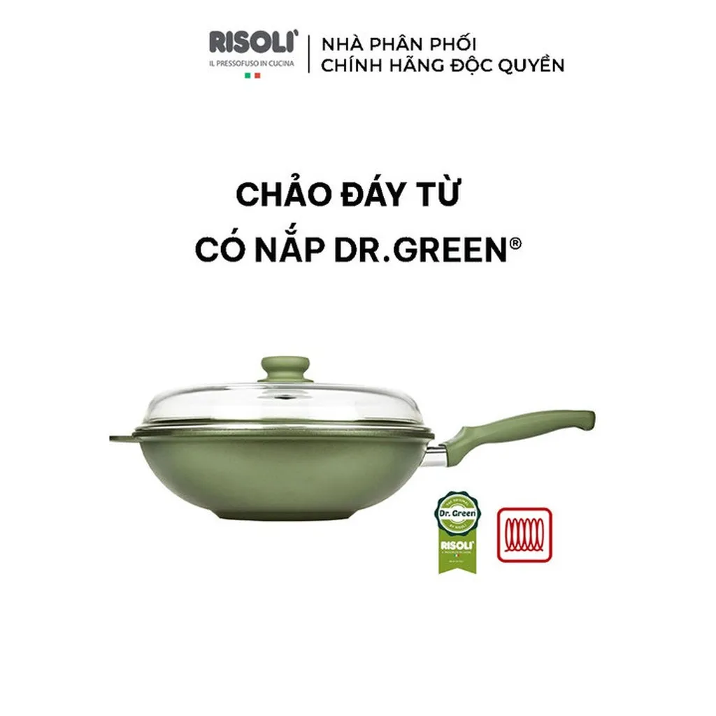 Alternative view of Chảo Rán Chống Dính Có Nắp , Nhôm Hợp Kim - 00081drin/32 - Risolì