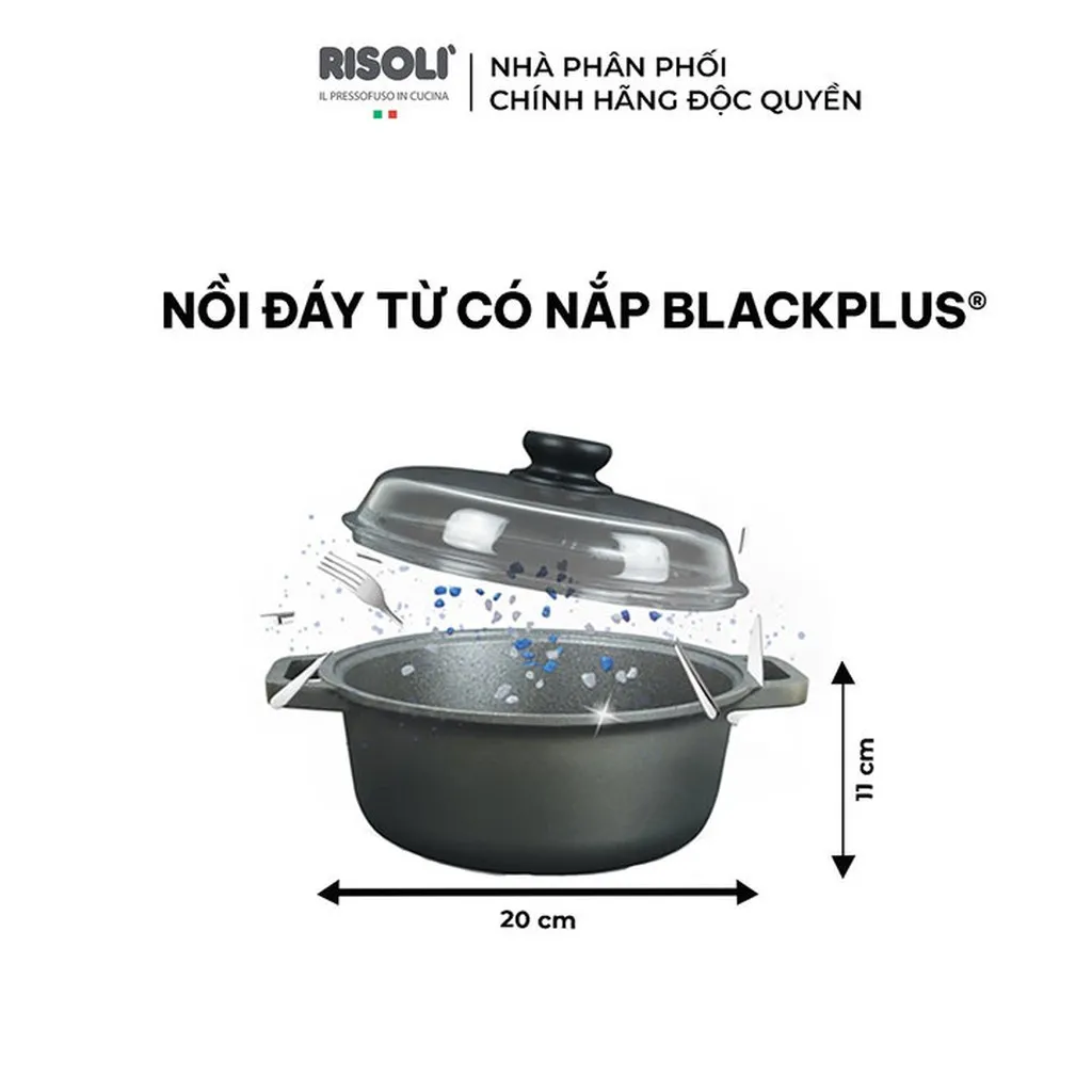Nồi Đáy Từ Có Nắp Blackplus (size: 20,24,28) - 00097bpin/20,24,28 - Risolì