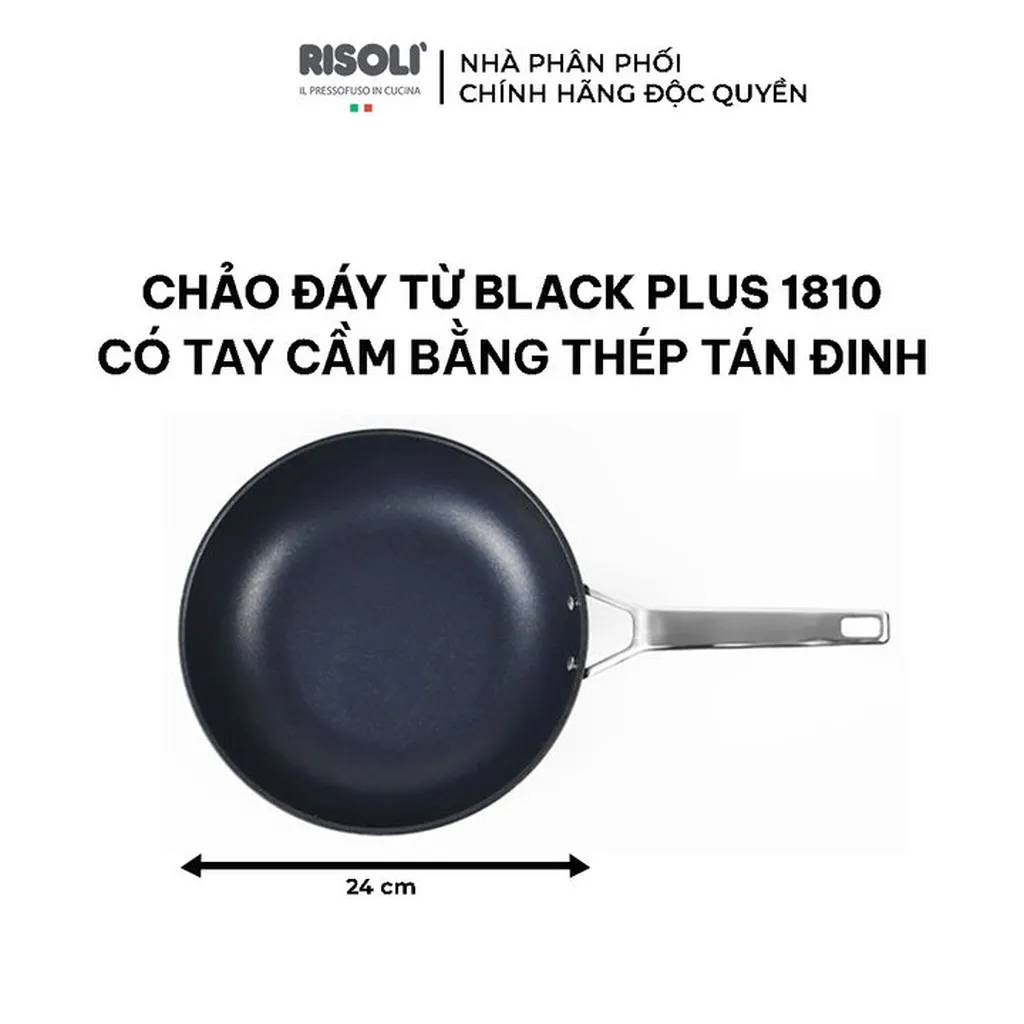 Chảo Rán Chống Dính Sâu Lòng Chất Liệu Nhôm Hợp Kkim- Op104bain/24 - Risolì