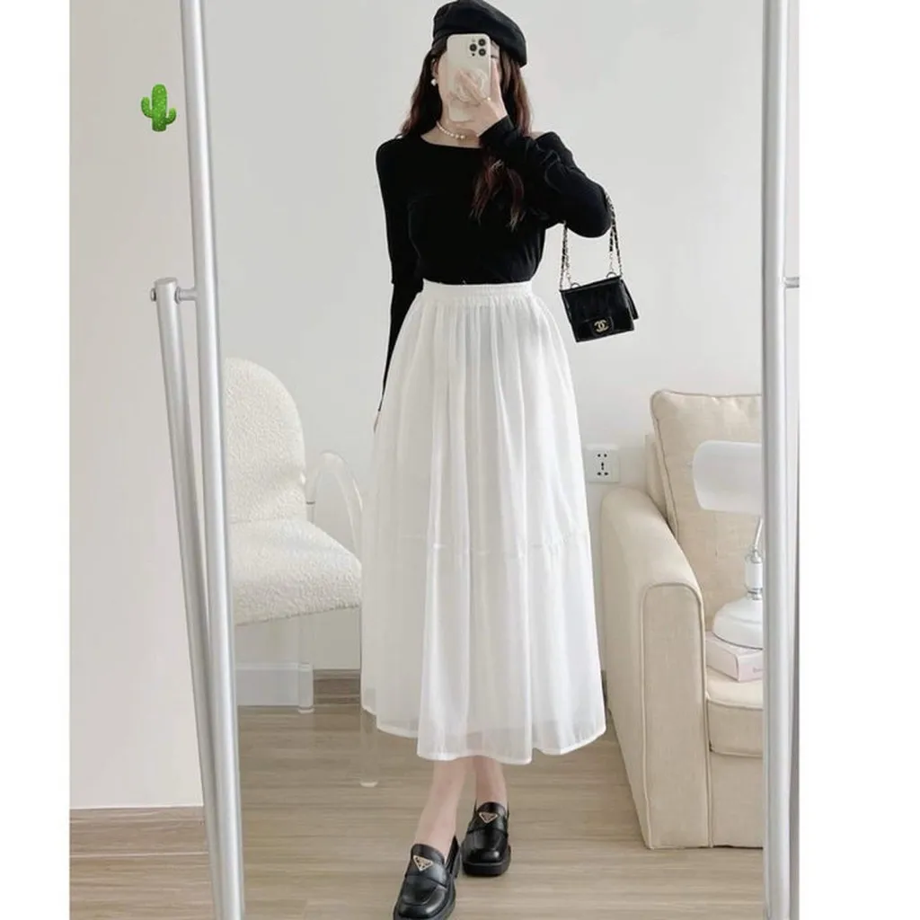 Alternative view of Chân Váy Voan Tơ 2 Lớp - Lê Phương Boutique
