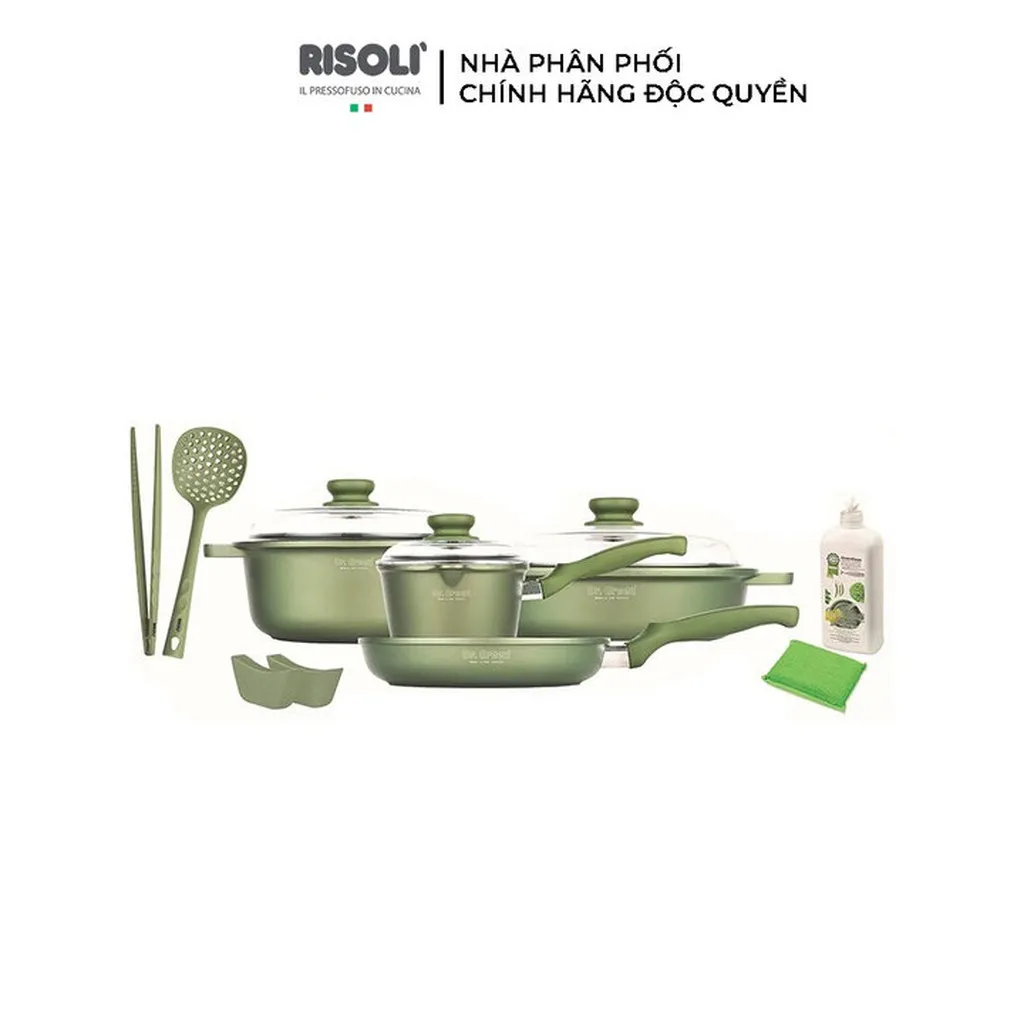Alternative view of Bộ Nồi 4 Chiếc Bằng Hợp Kim Nhôm & Phụ Kiện Nhà Bếp. - 03set14drin - Risolì