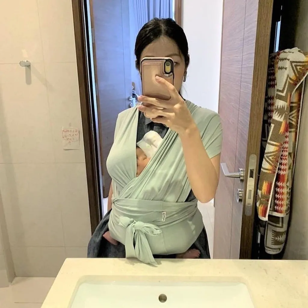 Alternative view of Địu Vải Màu Olive Dòng Flex Và Flex Plus Dưới 75kg Cho Bé Từ 0-24 Tháng Tuổi - Địu Vải Cao Cấp Embé Sling