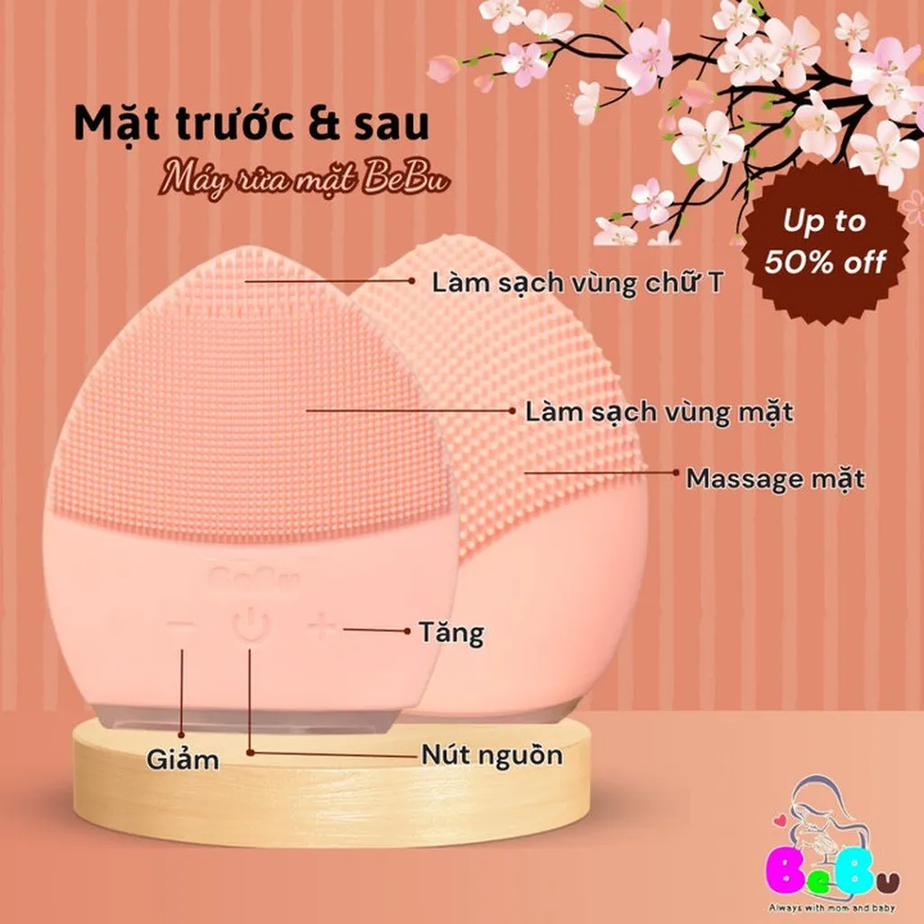 Alternative view of Máy Rửa Mặt Silicon Cao Cấp Làm Da Sạch Sâu Và Massage Mặt - Bebu