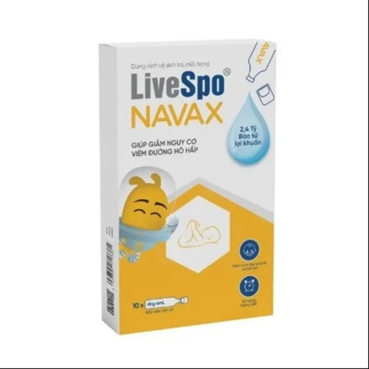 Alternative view of Livespo Navax Sơ Sinh Hộp 10 Ống- Bào Tử Lợi Khuẩn Giúp Giảm Nguy Cơ Viêm Đường Hô Hấp