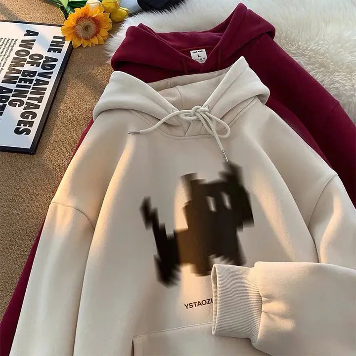 Alternative view of Xả Áo Hoodie Mũ 2 Lớp Form Rộng -hình Mèo Máy