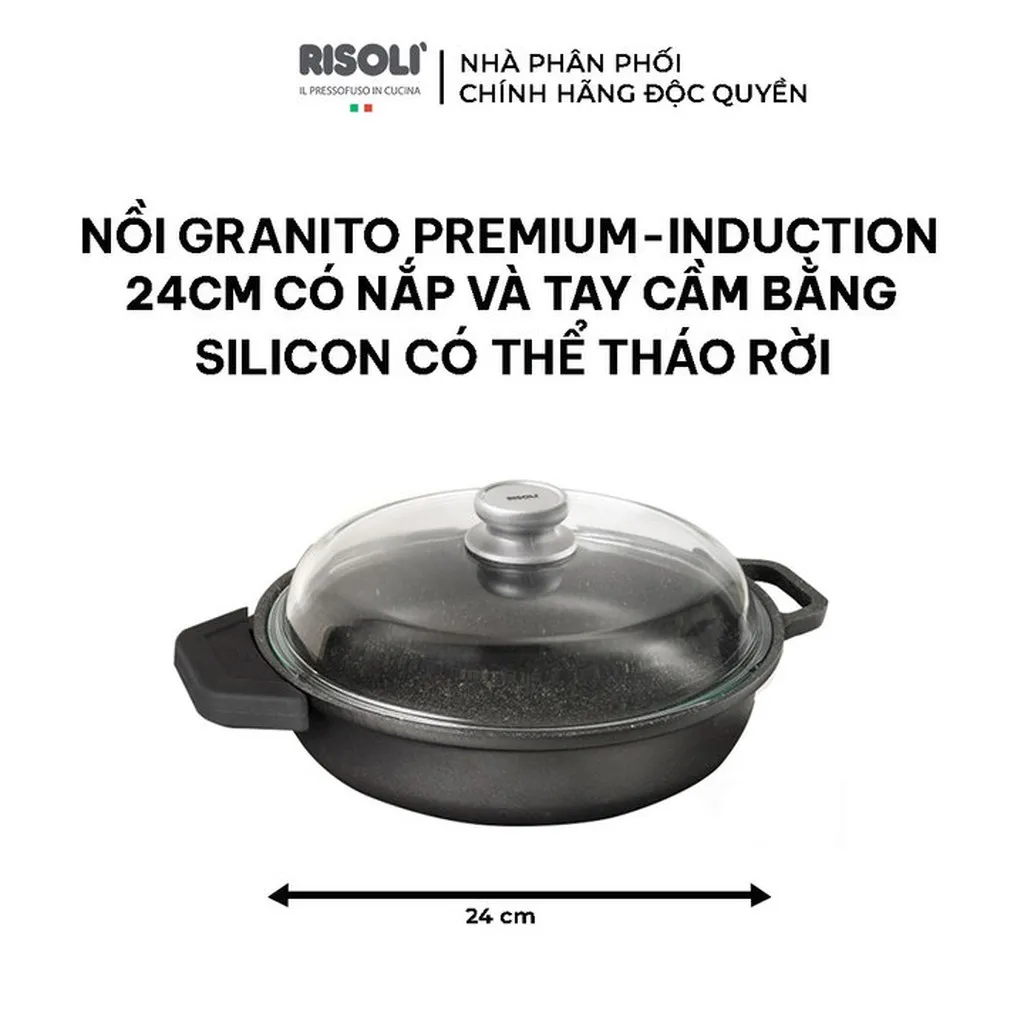 Nồi Nấu Chống Dính Chất Liệu Nhôm Hợp Kim - 0199grin/24h - Risolì