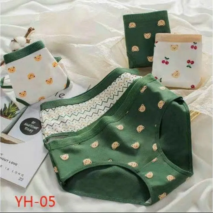 Set 5 Quần Lót Gấu Xanh Dễ Thương Từ 40-50kg Dành Cho Nữ