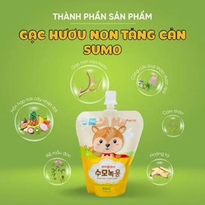 Alternative view of [thùng 40 Gói] Gạc Hươu Non Tăng Cân Sumo Giúp Bé Ăn Ngon Tăng Sức Đề Kháng -babysmom
