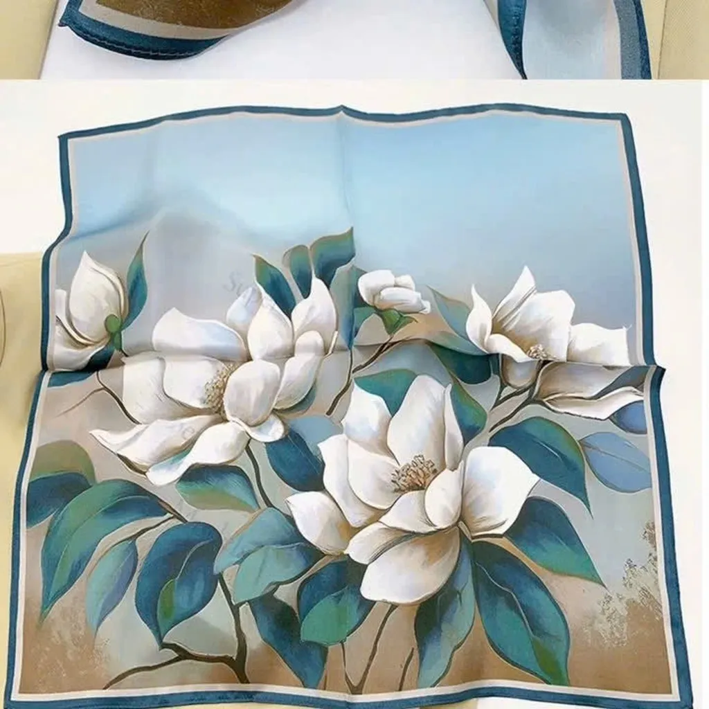 Alternative view of Khăn Quàng Cổ Lụa Hình Vuông Thời Trang