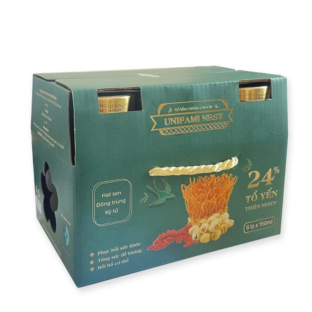 Alternative view of Yến Sào Unifami Nest 24% ( Đồng Trùng, Hạt Sen, Kỳ Tử) Lốc 6 Lọ X 150ml