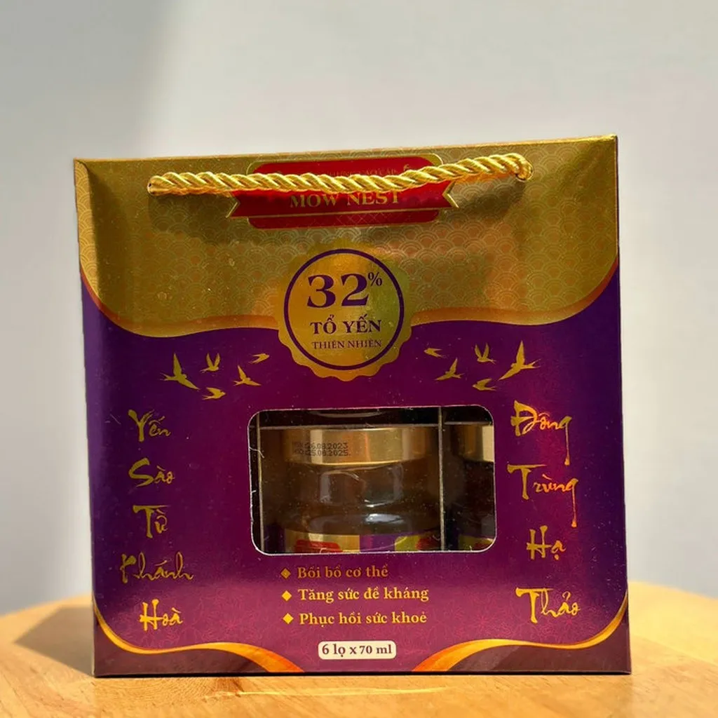 Alternative view of Yến Sào Mow Nest 32% Đông Trùng Hạ Thảo Lốc 6 Lọ X 70ml