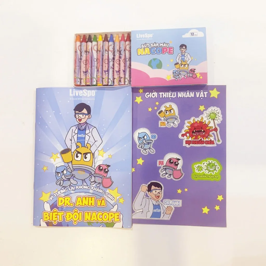 Alternative view of { Combo 2 Tặng 1 Tranh Tô Màu + 1 Khẩu Trang Trẻ Em }- Livespo Navax Chuyên Dụng 10 Ống + Livespo Navax Sơ Sinh 5 Ống Dạng Xịt Mũi Giúp Giảm Giảm Nguy Cơ Viêm Đường Tai Mũi Họng - Livespo Pharma