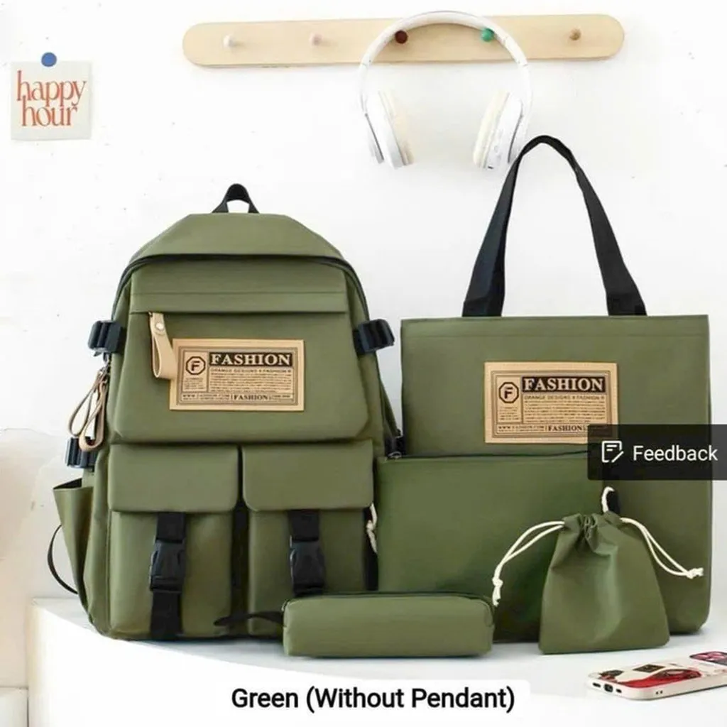 Set Balo 4 Món Đi Học Ulzzang Fashion Vừa A4 Tf65h- Nana House