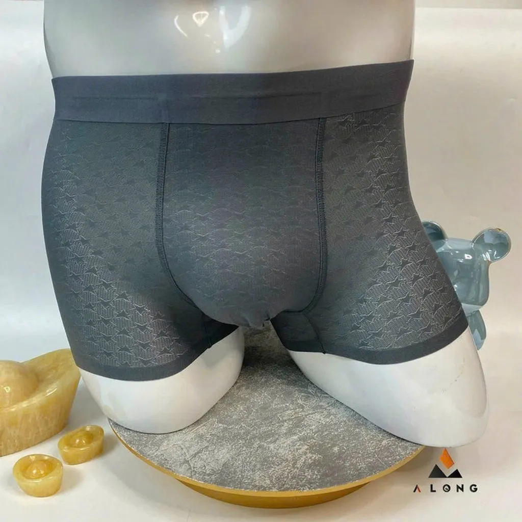 Quần Sịp Đùi Nam Thông Hơi Cao Cấp Siêu Mỏng Hoạ Tiết Ngôi Sao Từ 40-85kg Dành Cho Nam