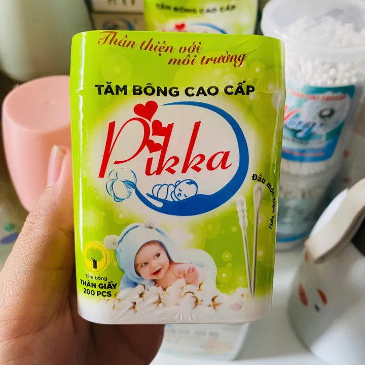 Tăm Bông Trẻ Em Pikka Hộp 200 Que Làm Từ Bông Tự Nhiên, An Toàn Tuyệt Đối Cho Bé L073 - Lady's Passion