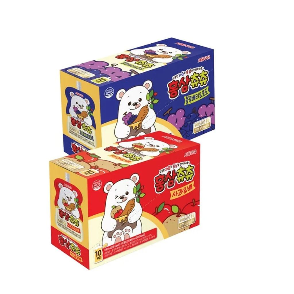 [10 Gói] Nước Hồng Sâm Chuchu (chu Chu) Hàn Quốc Cho Bé Giúp Bé Ăn Ngon Ngủ Ngon, Tăng Đề Kháng