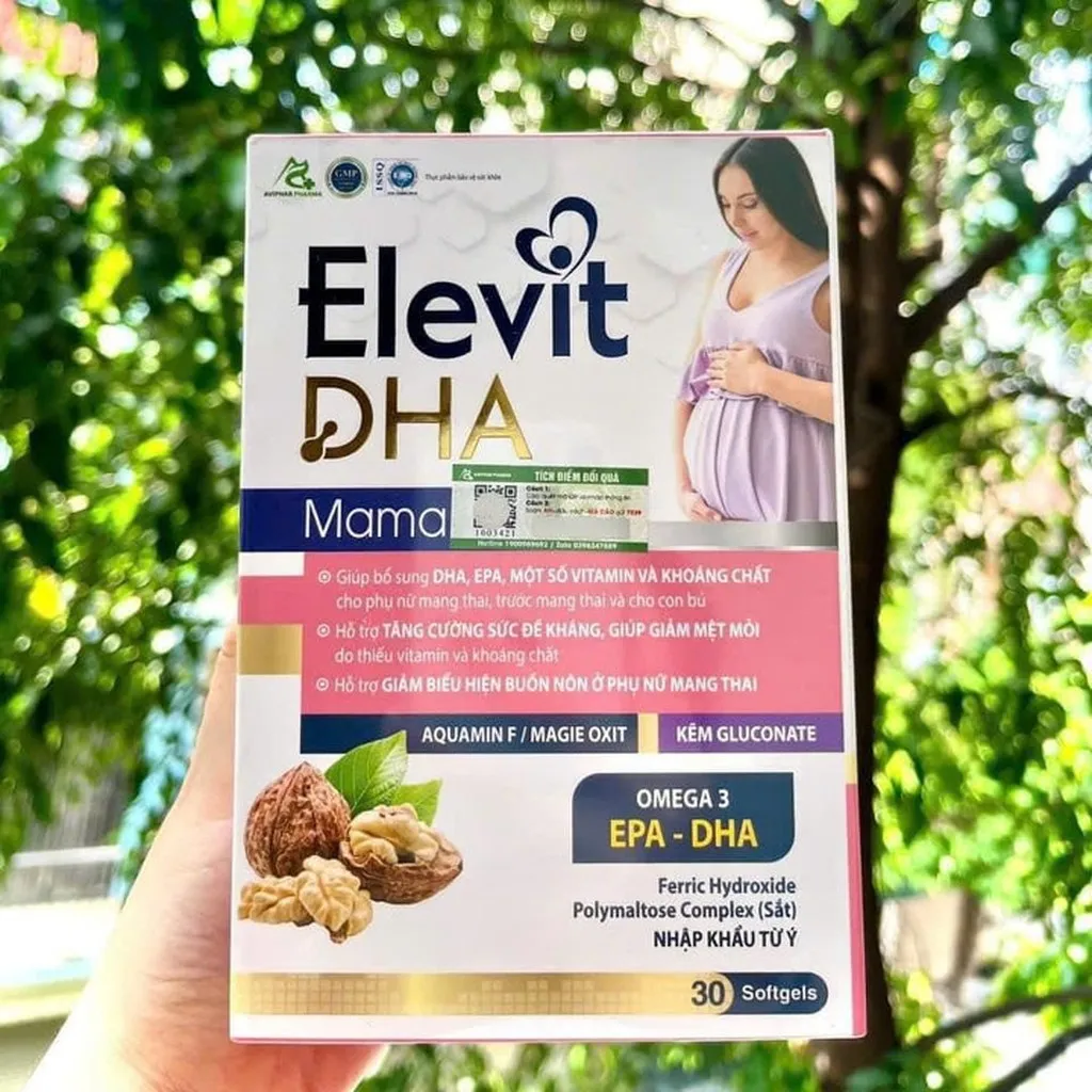 Viên Uống Bổ Sung Dha, Epa, Omega 3 Cho Bà Bầu Elvit Dha Mama 30 Viên - Dược Phẩm Aviphar