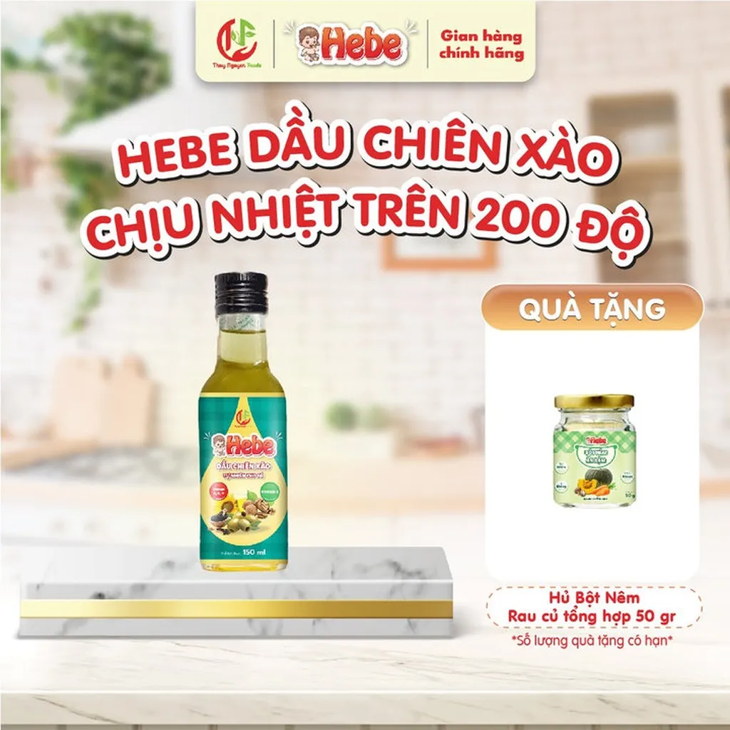 Dầu Chiên Xào Tự Nhiên Cho Bé 150ml - Hebe