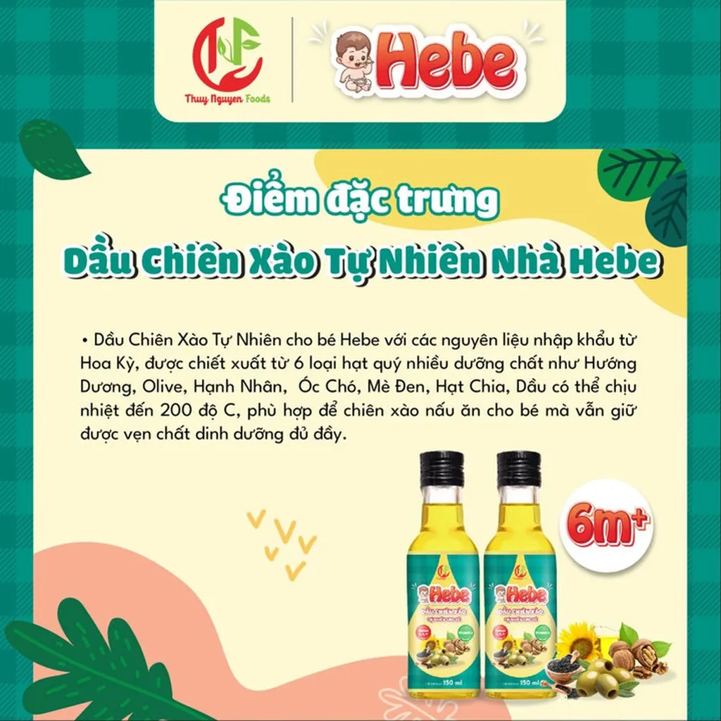 Alternative view of Dầu Chiên Xào Tự Nhiên Cho Bé 150ml - Hebe