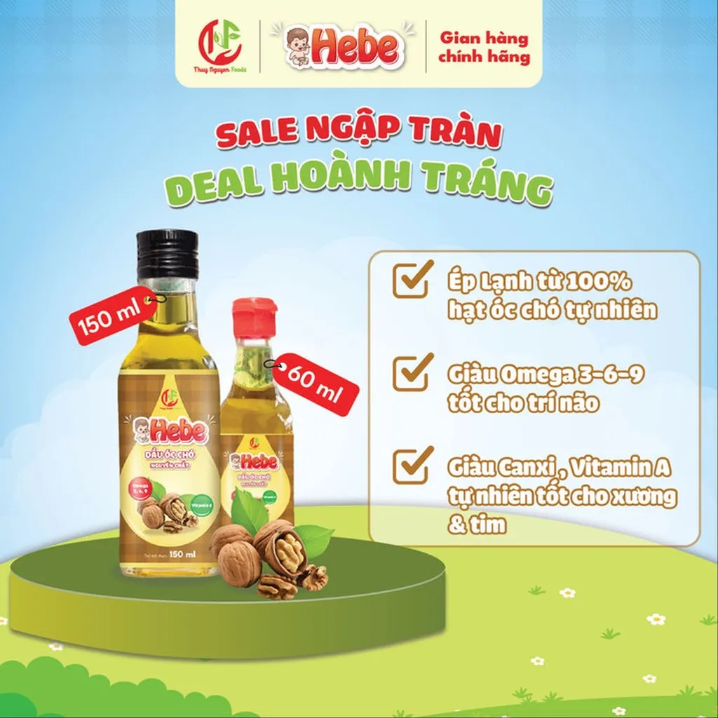 Alternative view of Dầu Óc Chó Nguyên Chất 150ml - Hebe