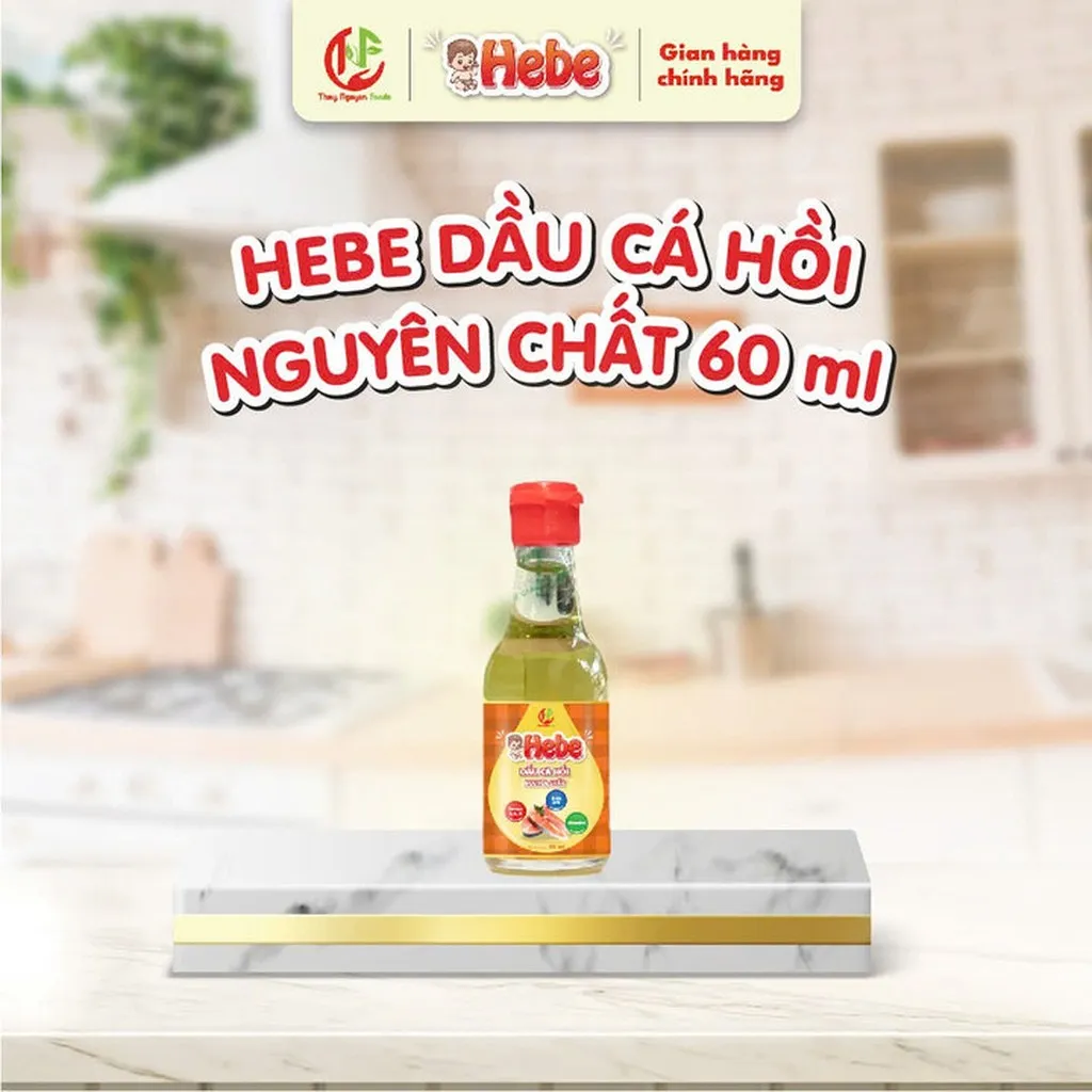 Dầu Cá Hồi Nguyên Chất 60ml - Hebe