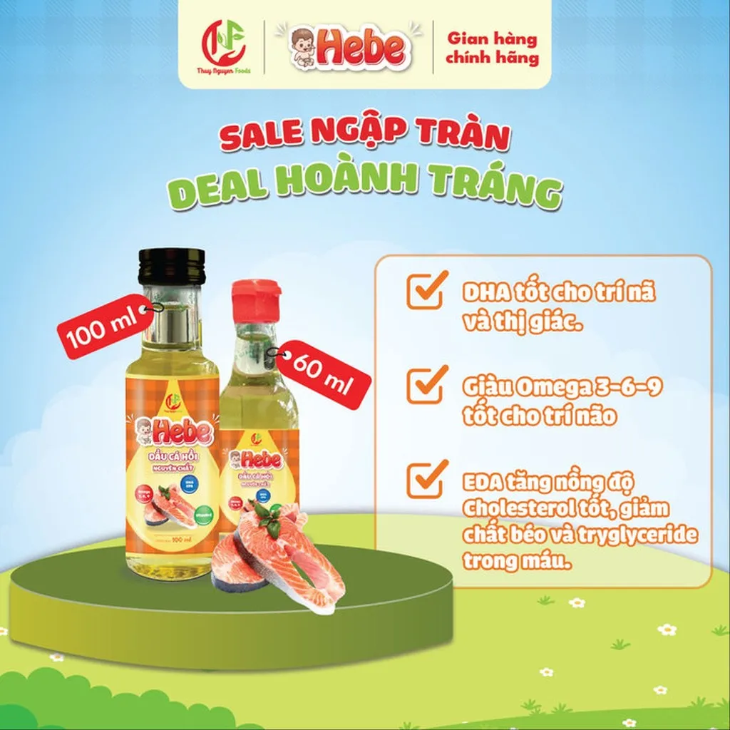 Alternative view of Dầu Cá Hồi Nguyên Chất 100ml - Hebe